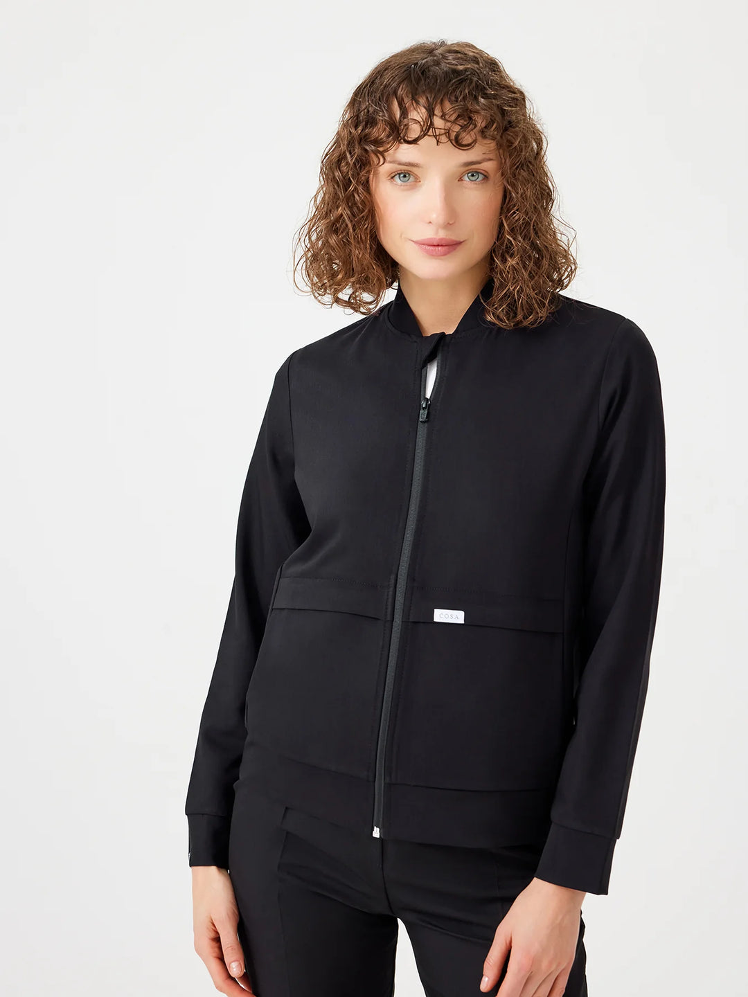 Fit Medical Uniform Bomber Jacket  Дамско - Черен