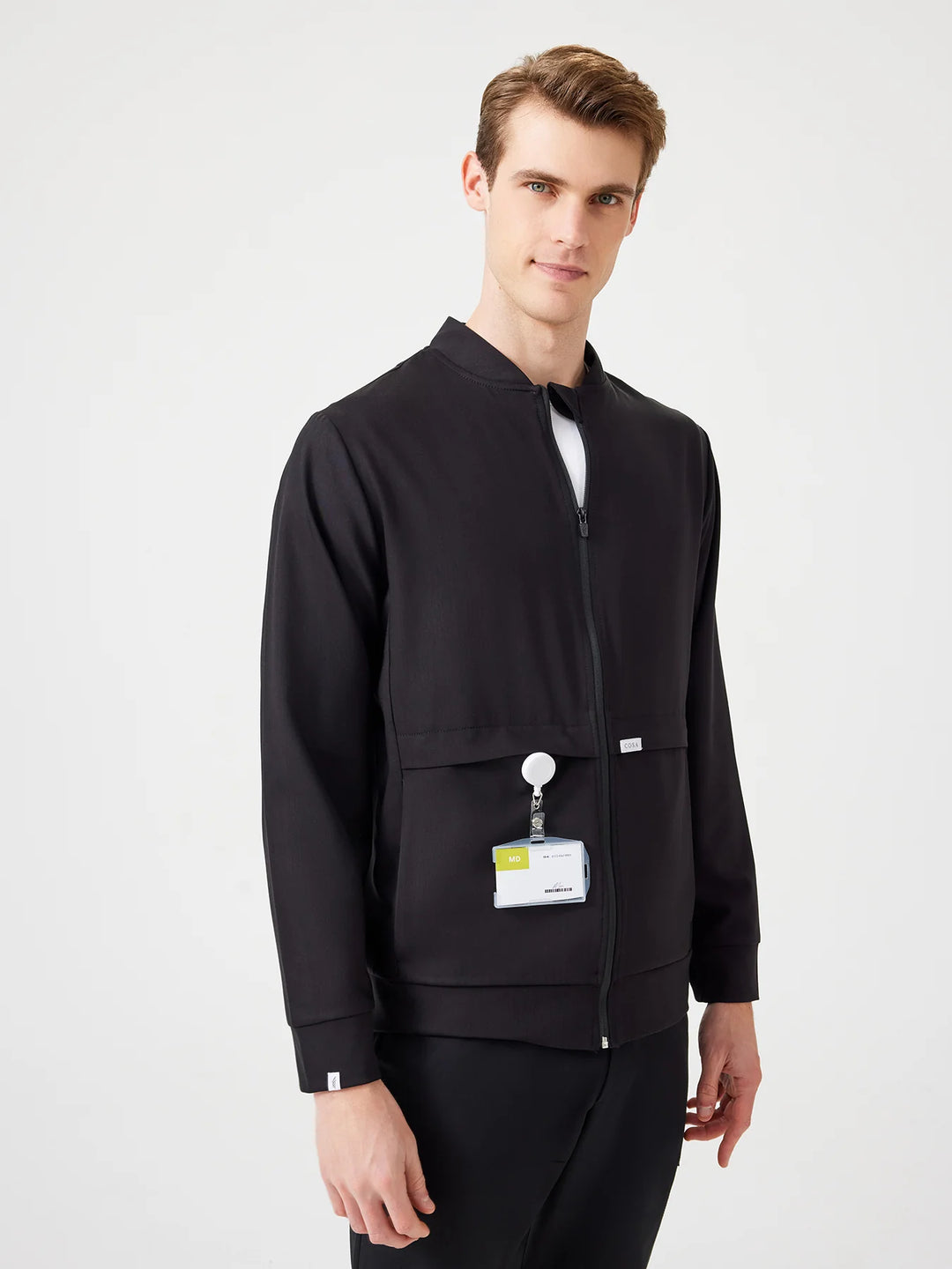 Fit Medical Uniform Bomber Jacket  Men - Черен