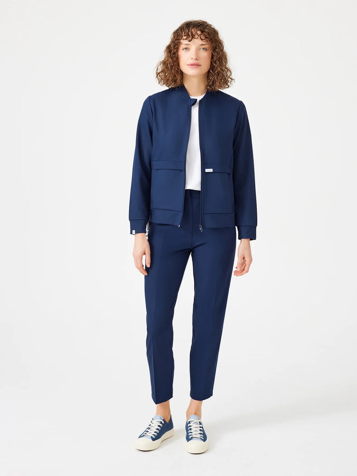 Fit Medical Uniform Bomber Jacket  Дамско - тъмносин цвят