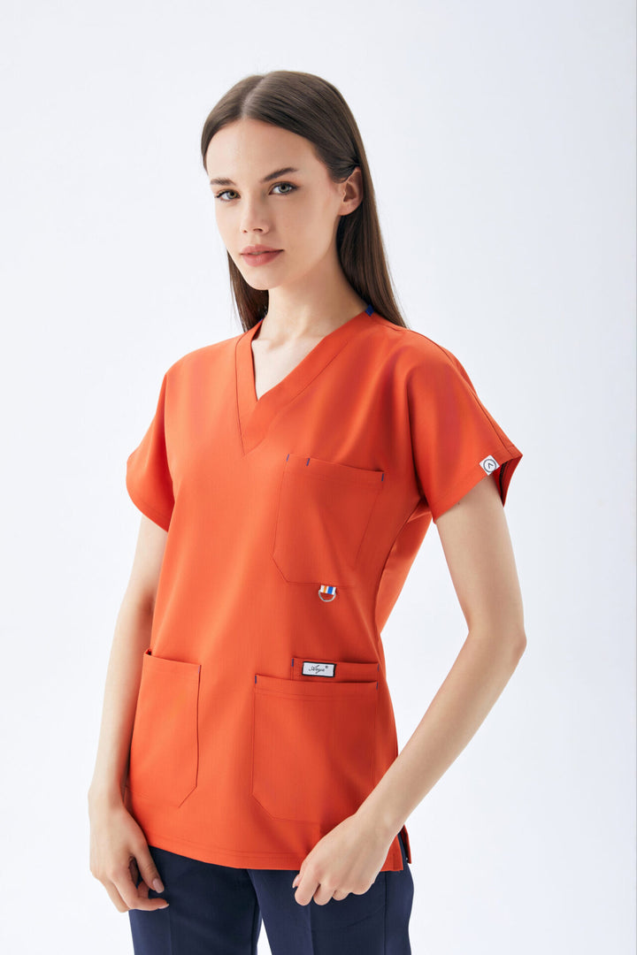 Fit Medical Premium униформa - Оранжев / Тъмно син