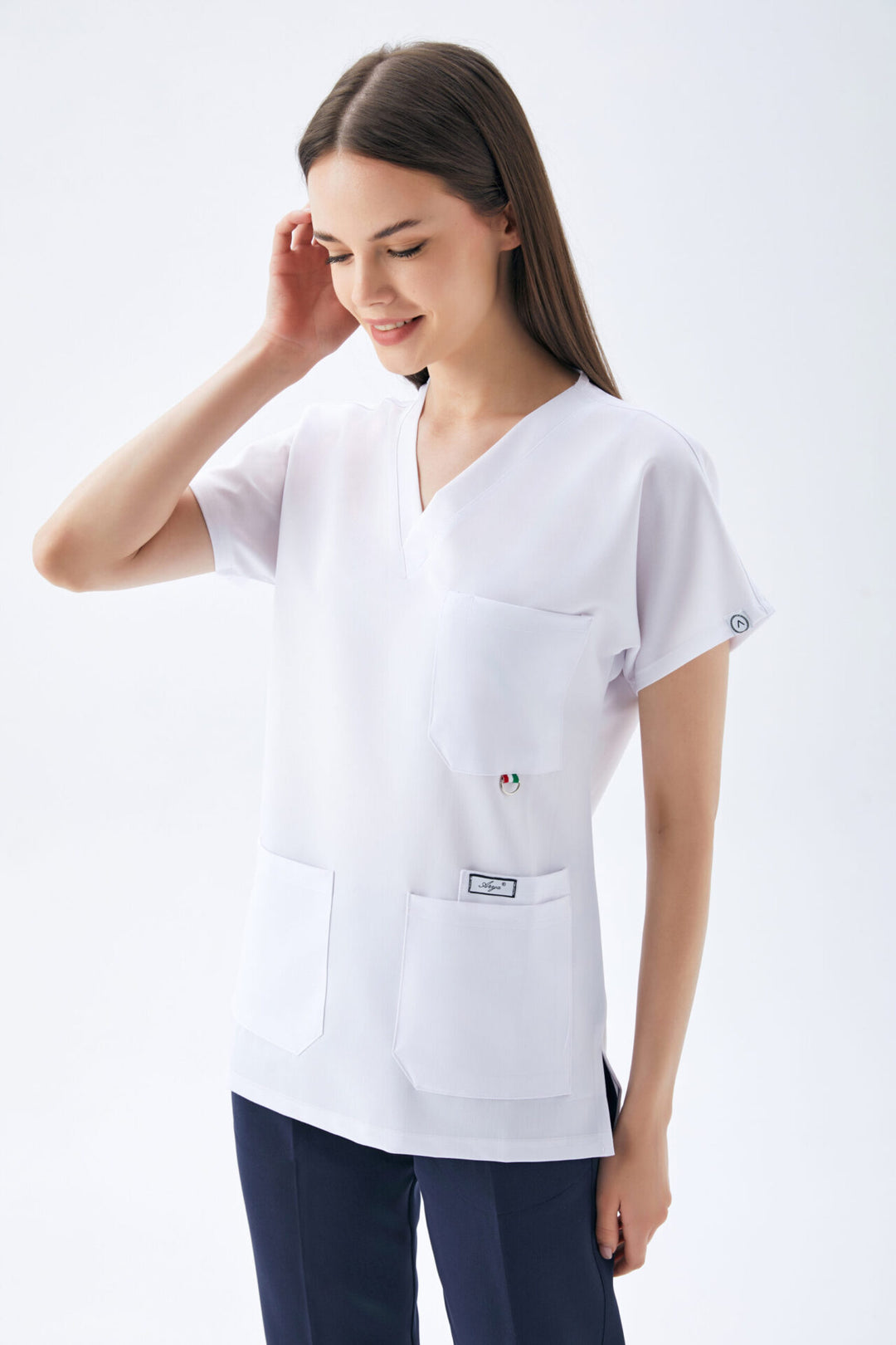 Fit Medical Premium униформa - Цвят Бял - Тъмносин