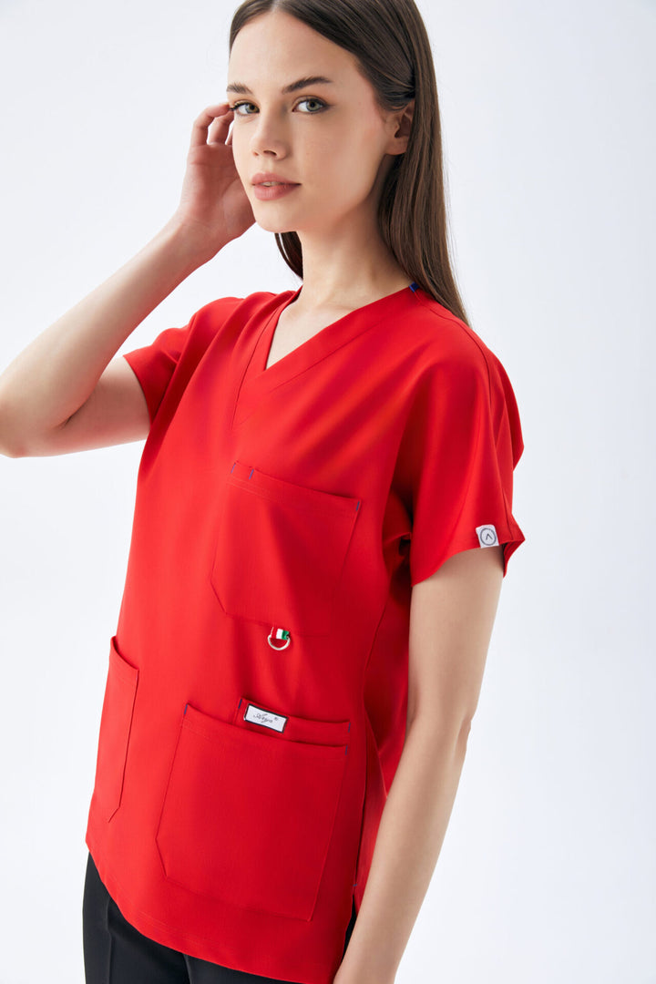 Fit Medical Premium униформa - Цвят Червен-Черен