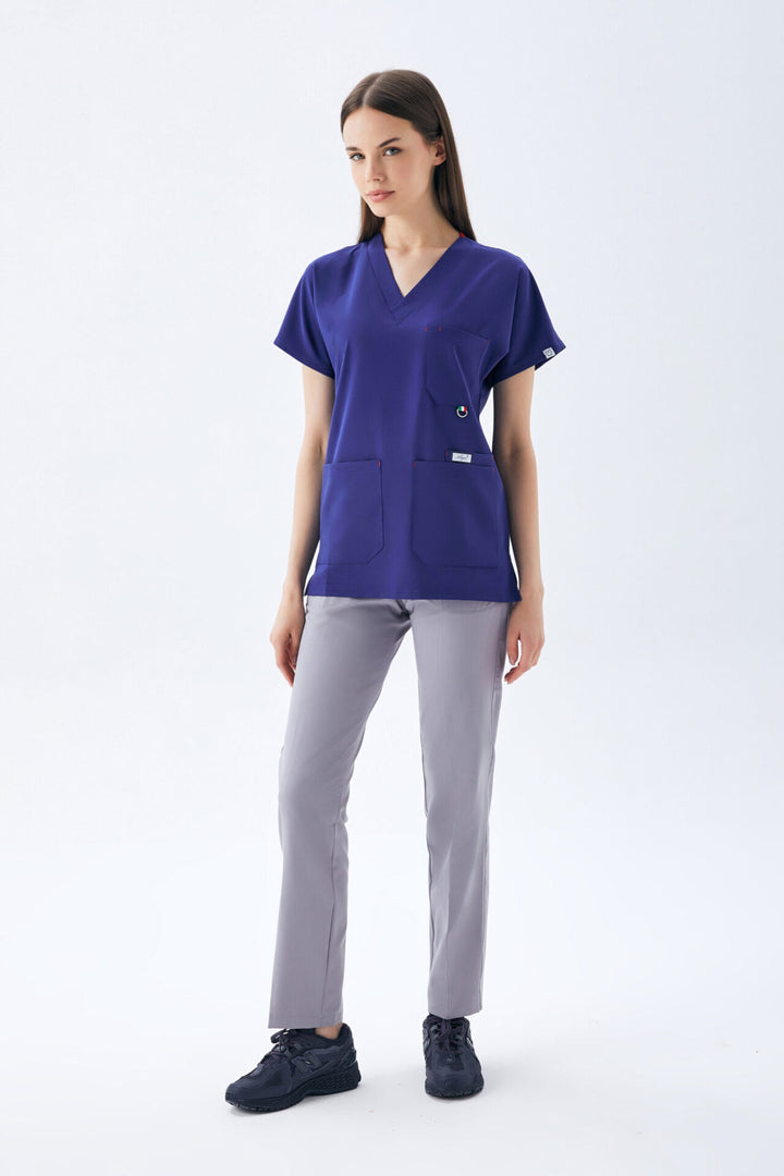 Fit Medical Premium униформa - Cив/ Кралско синьо