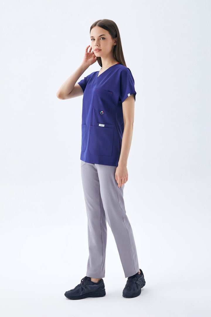Fit Medical Premium униформa - Cив/ Кралско синьо