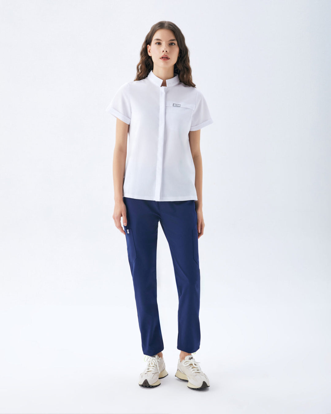 Fit Medical TOKYO SERİES униформa - Цвят Бял – Night Blue