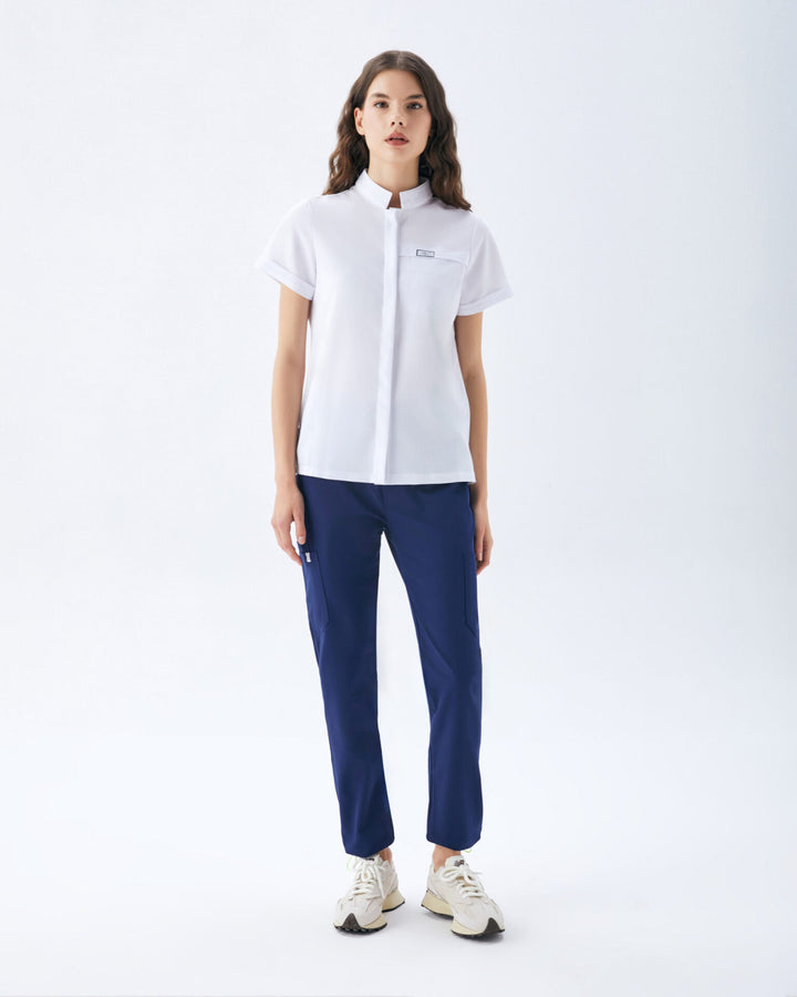 Fit Medical TOKYO SERİES униформa - Цвят Бял – Night Blue