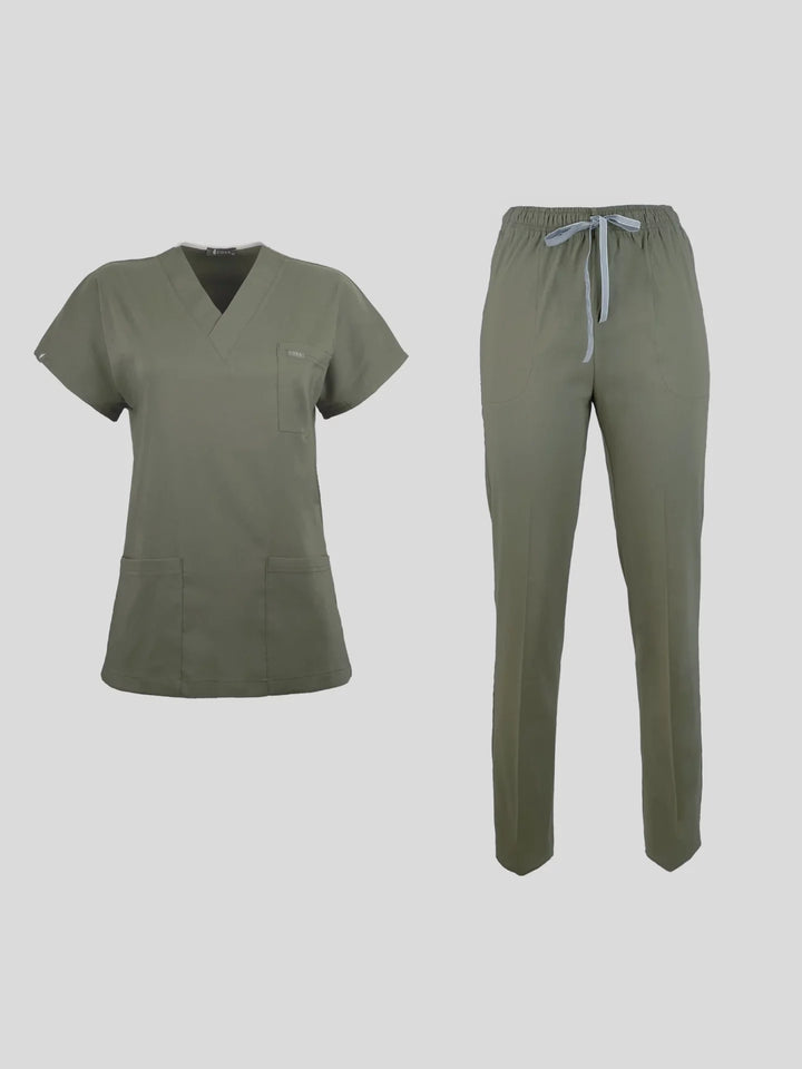 Fit Medical Basic- V Neck комплект унисекс - Цвят Olive Green